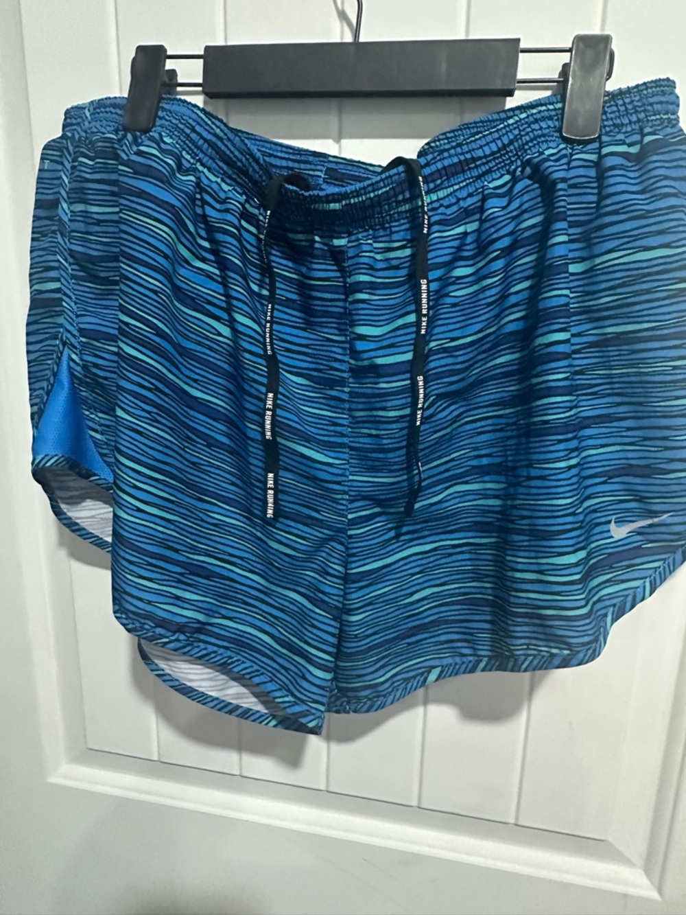 Nike Blue Multi-Stripe Running Shorts